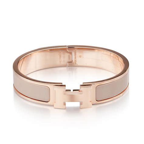 hermes h bracelet black and rose gold|Hermes rose gold diamond bracelet.